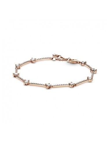 PULSEIRA PAVÉ BARS PANDORA ROSE