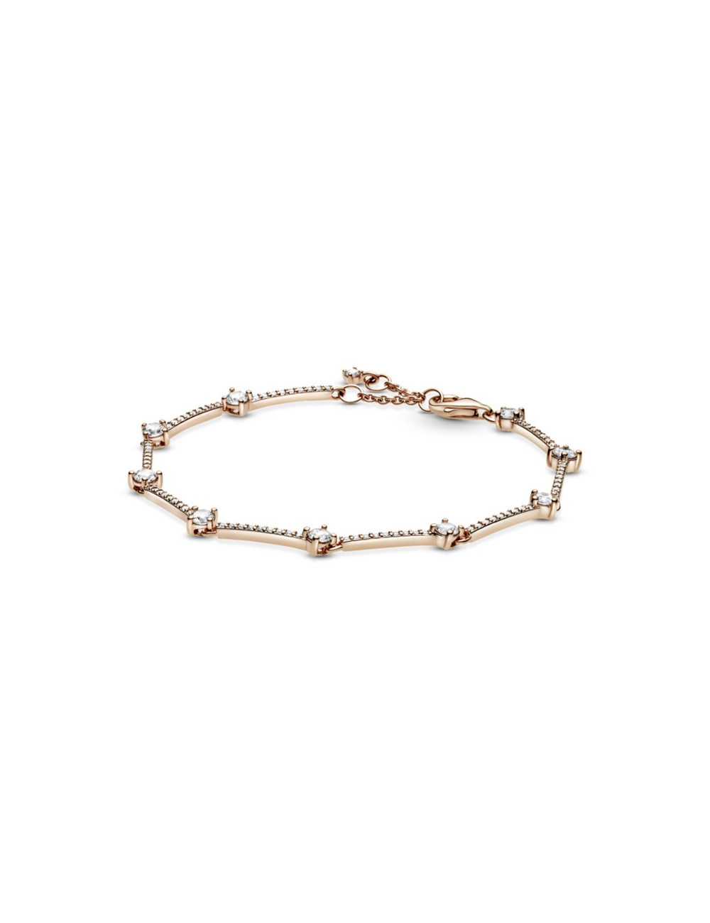 PULSEIRA PAVÉ BARS PANDORA ROSE