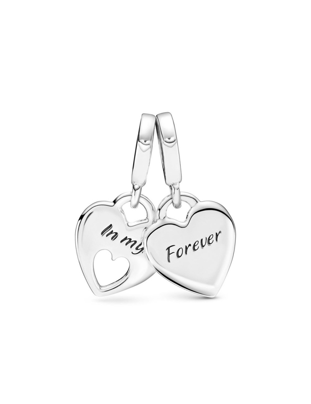 Conta Mother And Daugther Double Heart Split Pandora