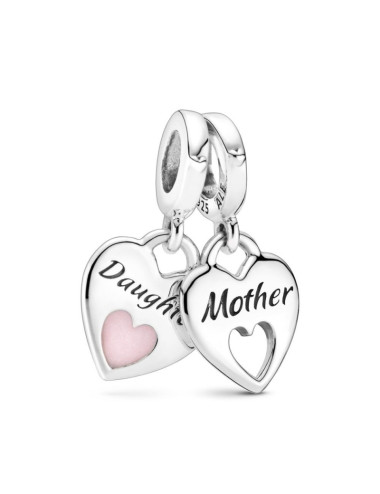 Conta Mother And Daugther Double Heart Split Pandora