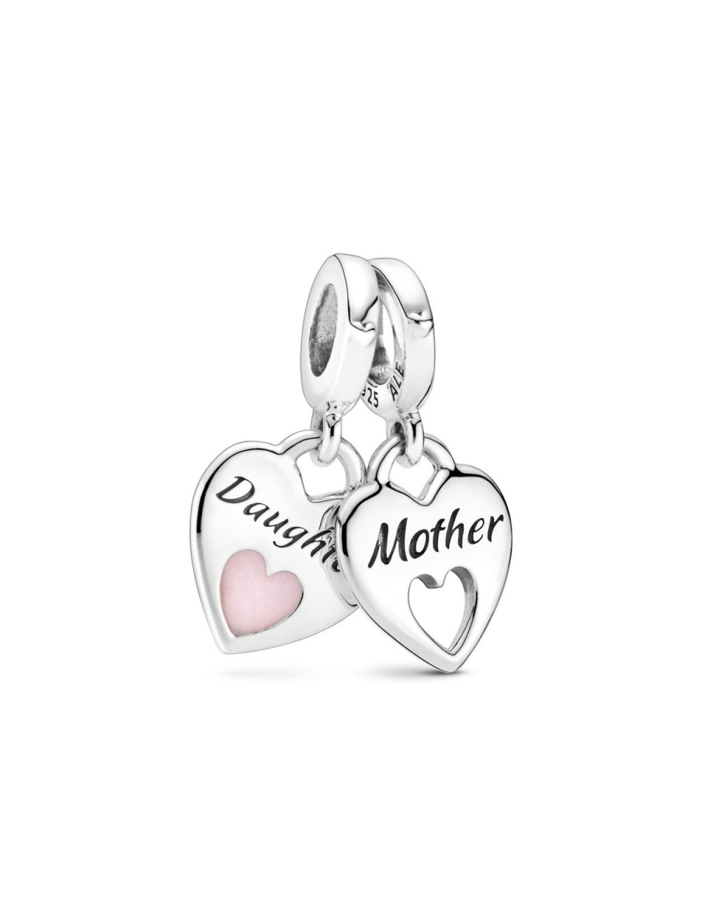 Conta Mother And Daugther Double Heart Split Pandora