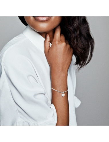 Conta Mother And Daugther Double Heart Split Pandora