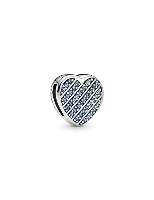 CONTA REFLEXIONS HEART BLUE PAVE PANDORA