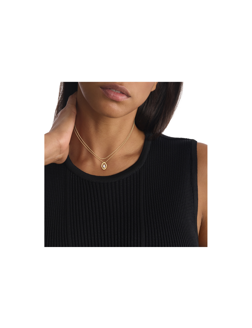 Colar Duplo Edgy Pearls Calvin Klein