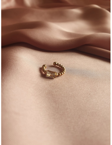 EAR CUFF COM PEDRA DOURADO