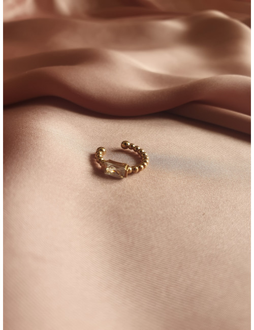 EAR CUFF COM PEDRA DOURADO