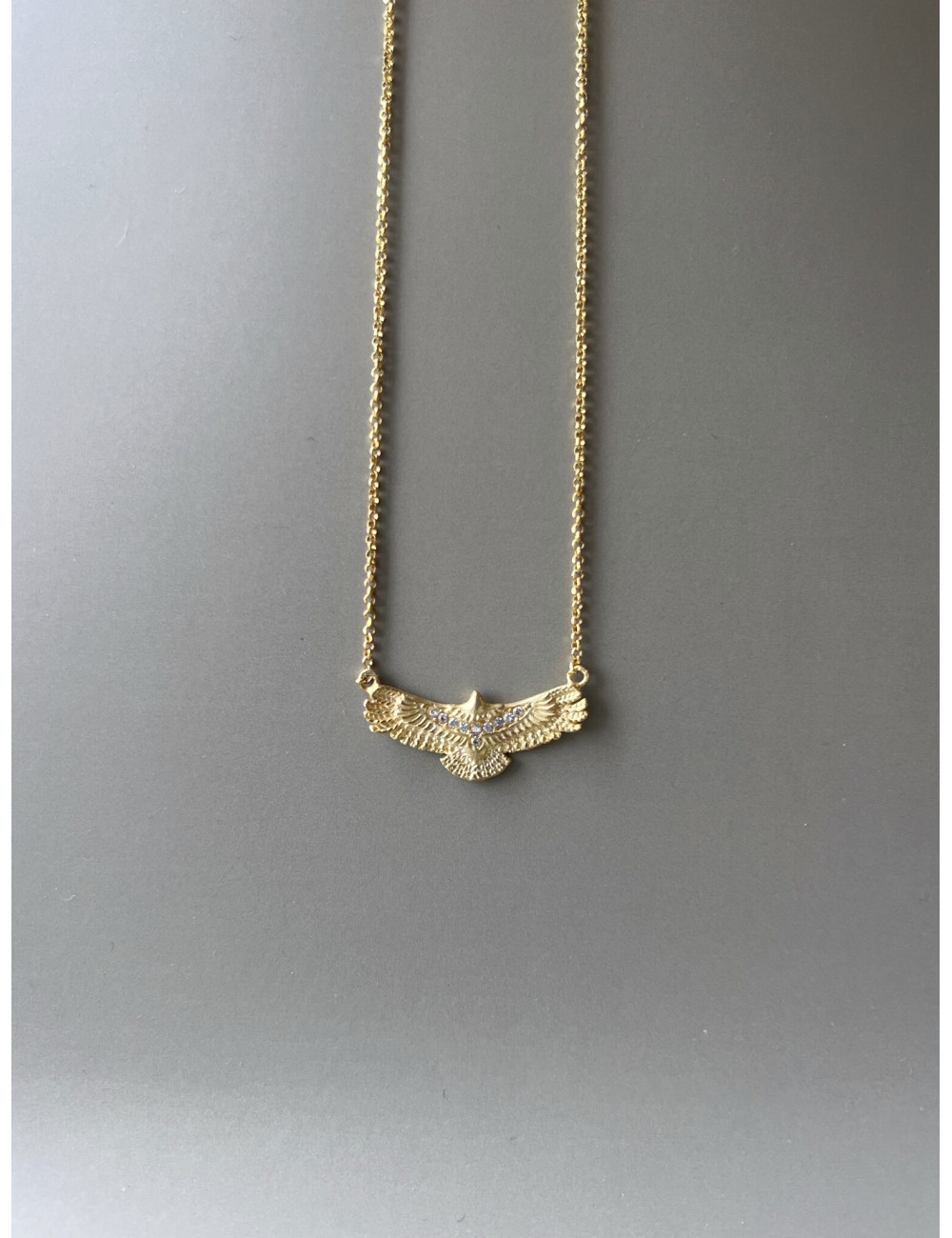 Colar Espirito Santo Prata Dourada