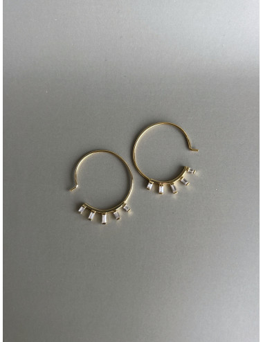 Argola Cape Prata Dourada