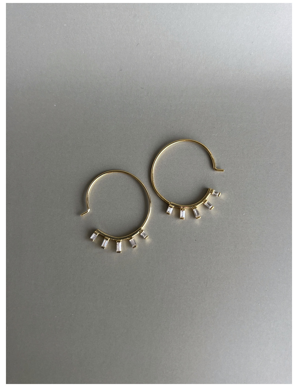 Argola Cape Prata Dourada