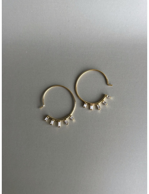 Argola Cape Prata Dourada