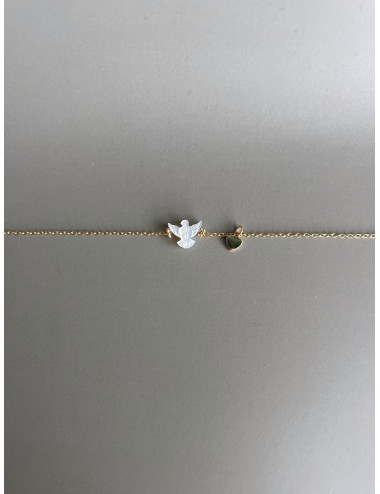 Pulseira Espirito Santo Prata Dourada