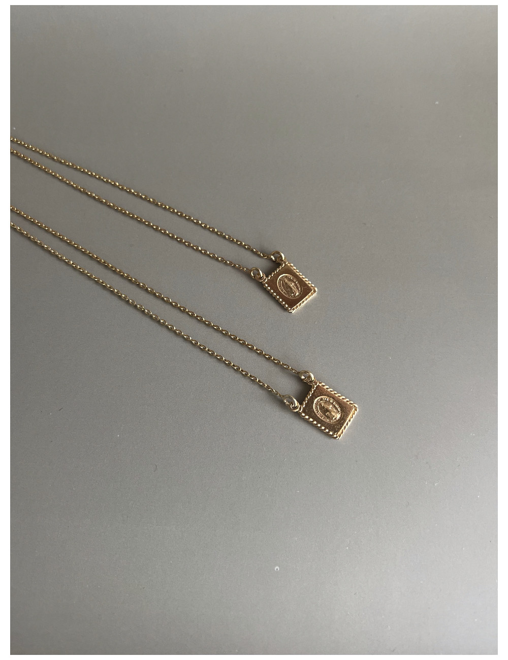 Escapulário Prata Dourada