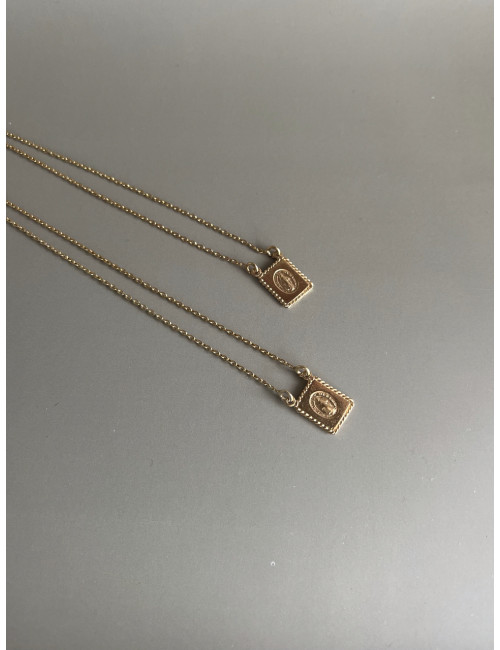 Escapulário Prata Dourada