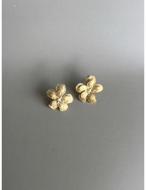 Brincos My Flower Prata Dourada