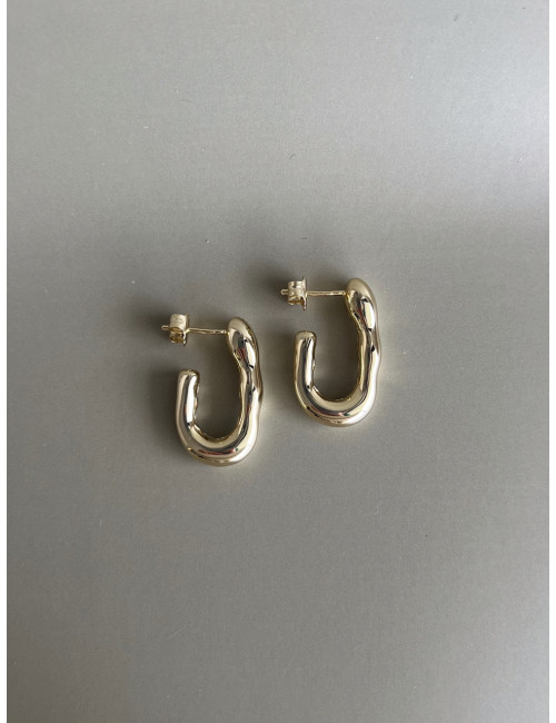 Brincos Antibes Prata Dourada