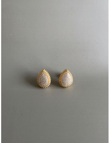 Brincos Frejus Prata Dourada