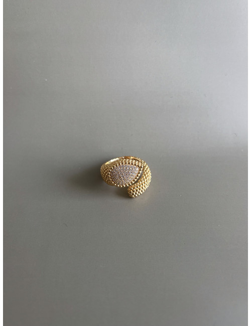 Anel Frejus Prata Dourada