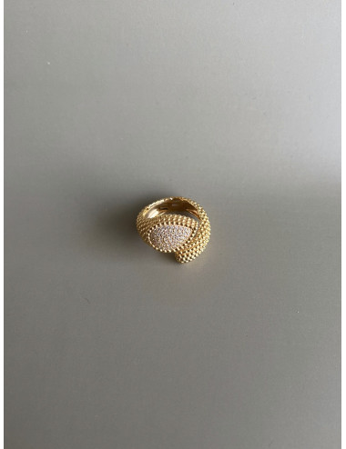 Anel Frejus Prata Dourada