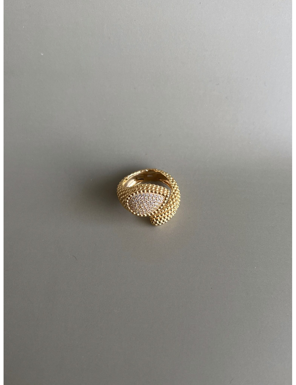 Anel Frejus Prata Dourada