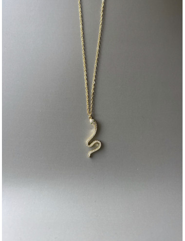 Colar Cobra Prata Dourada