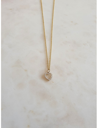 COLAR LITTLE HEART PRATA DOURADA