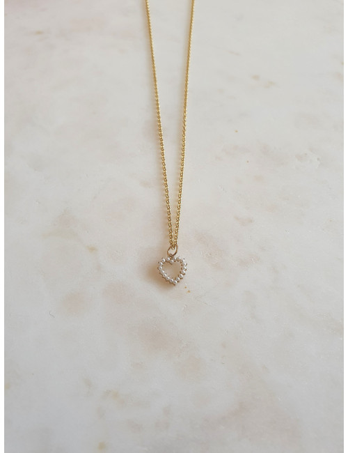 COLAR LITTLE HEART PRATA DOURADA