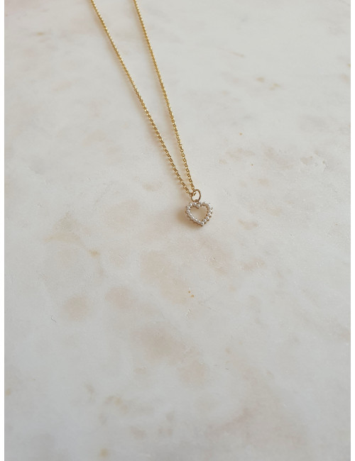 COLAR LITTLE HEART PRATA DOURADA