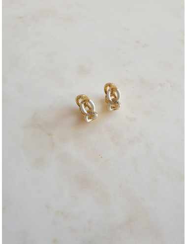 ARGOLAS ALICE EM PRATA DOURADA