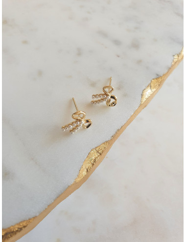 BRINCOS LAÇO PÉROLAS