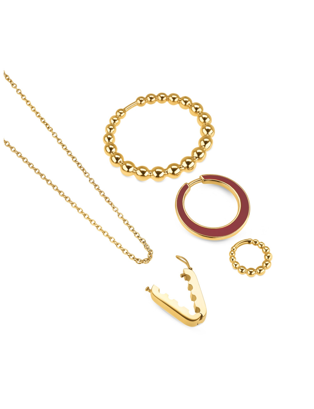 Set Colar & Brincos One Mood Rouge