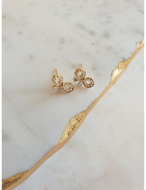 BRINCOS LACE  PRATA DOURADA