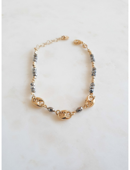 PULSEIRA MONZA 3 PRATA DOURADA