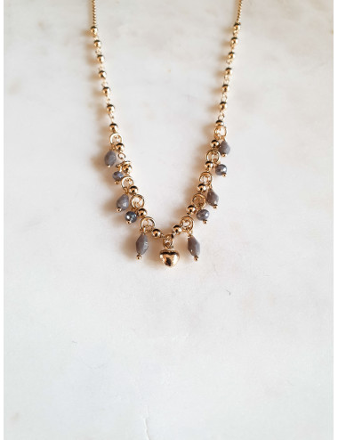 COLAR CRAZY LOVE PRATA DOURADA