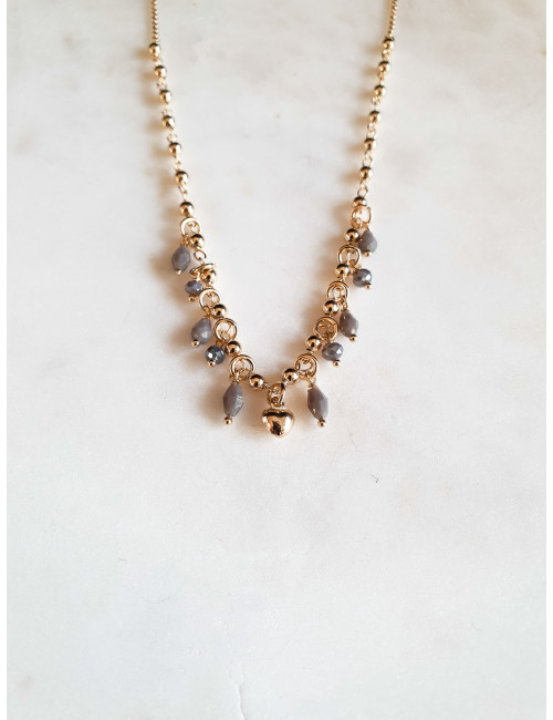 COLAR CRAZY LOVE PRATA DOURADA