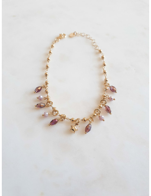 PULSEIRA CRAZY STAR PRATA DOURADA