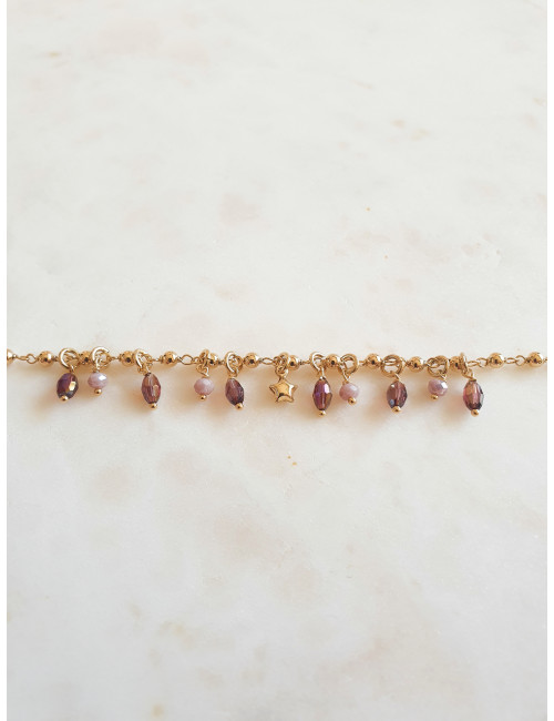 PULSEIRA CRAZY STAR PRATA DOURADA