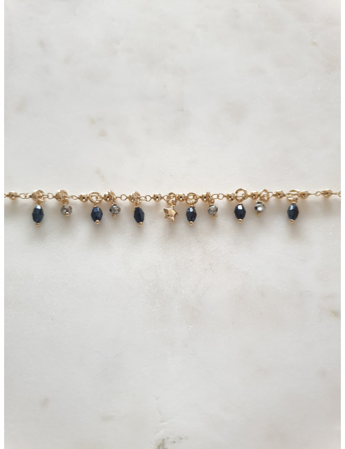 PULSEIRA CRAZY STAR PRATA DOURADA