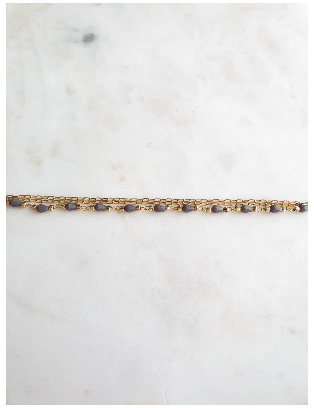 PULSEIRA TRIPLA PRATA DOURADA