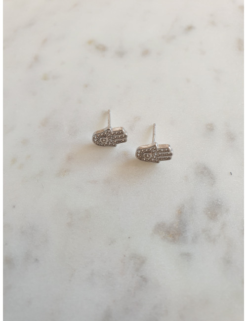 Brincos folha em prata dourada com pérola