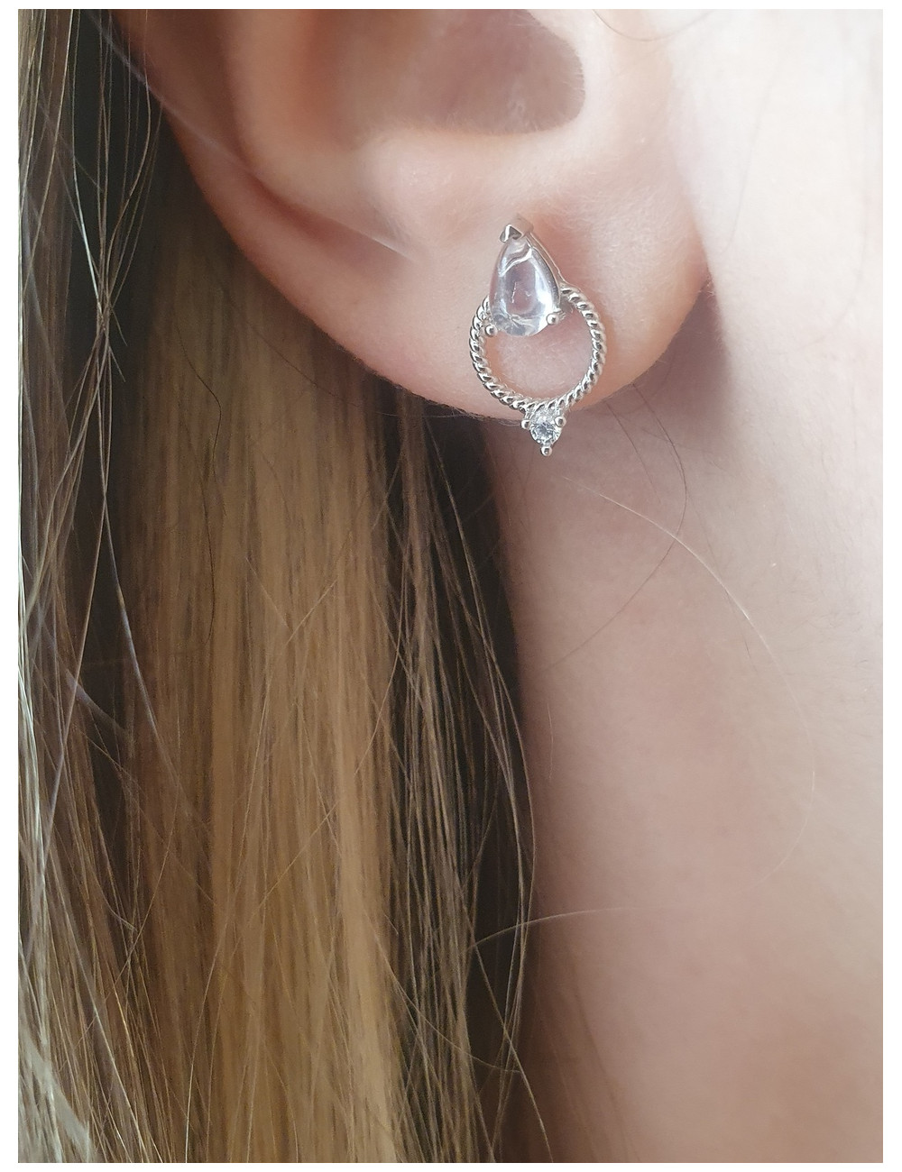 BRINCOS CIRCLE DROP PRATA