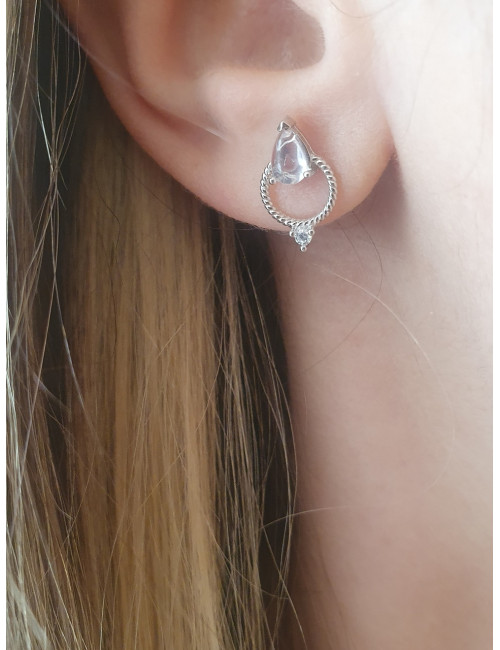 BRINCOS CIRCLE DROP PRATA