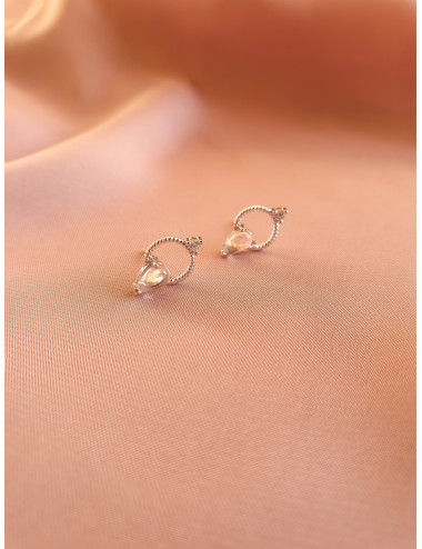 BRINCOS CIRCLE DROP PRATA