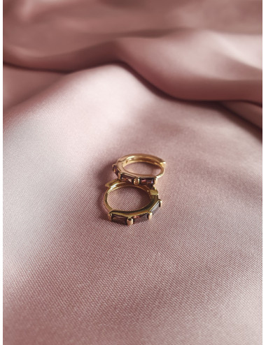 ARGOLAS PEDRAS CASTANHAS PRATA DOURADA