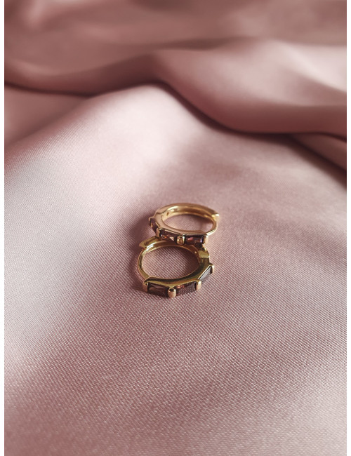 ARGOLAS PEDRAS CASTANHAS PRATA DOURADA