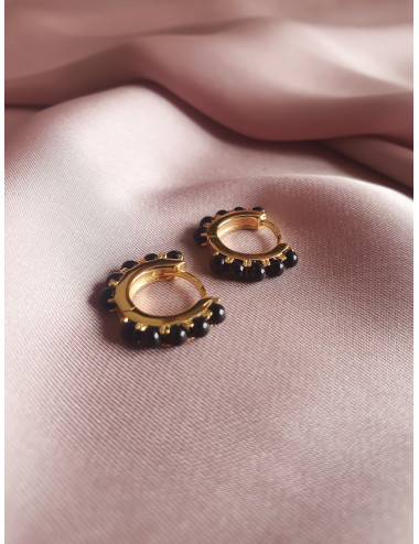 ARGOLAS SEA BEAUTY ONIX PRATA DOURADA