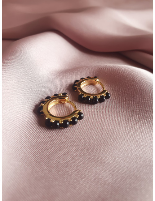 ARGOLAS SEA BEAUTY ONIX PRATA DOURADA