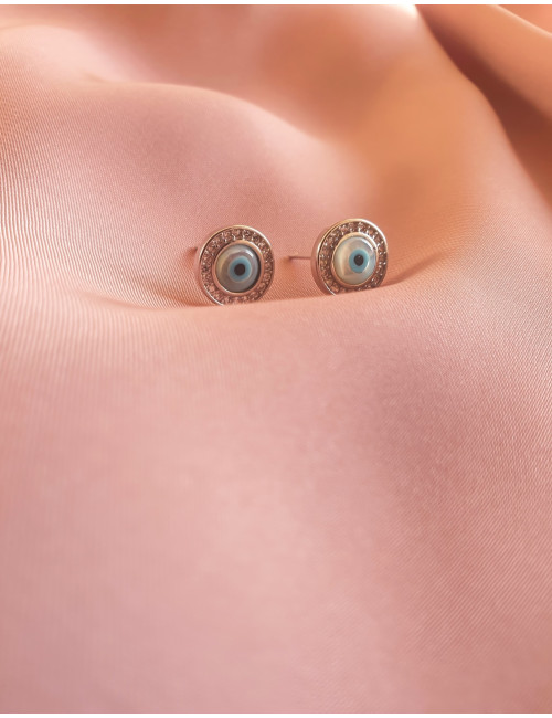 BRINCOS CIRCLE EYE PRATA