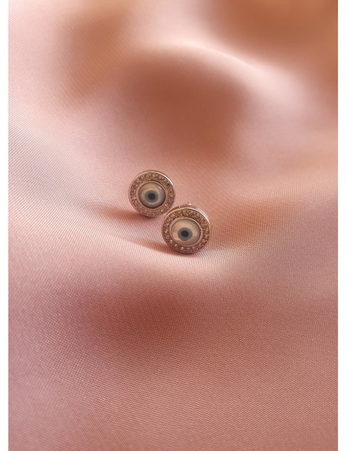 BRINCOS CIRCLE EYE PRATA