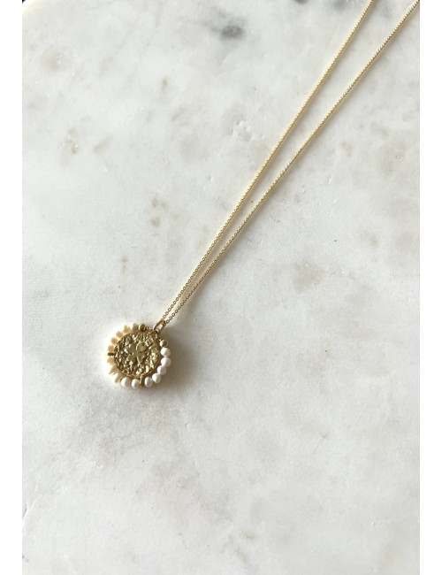 Colar Trevo Prata Dourada