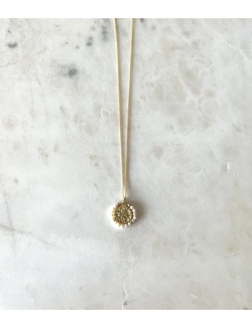 Colar Trevo Prata Dourada